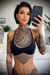 Идя образа девушки с татуировкой №004 - tatufoto.com 01112024