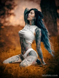 Идя образа девушки с татуировкой №037 - tatufoto.com 01112024