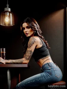 Идя образа девушки с татуировкой №057 - tatufoto.com 01112024