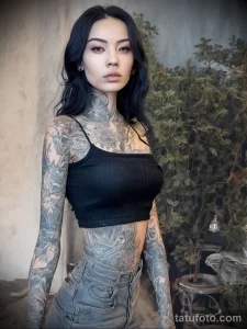 Идя образа девушки с татуировкой №068 - tatufoto.com 01112024