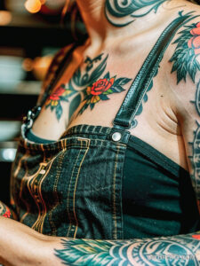 Кулинарные тату шеф-поваров - Female chef with herb tattoos on her arm, tatufoto.com 483