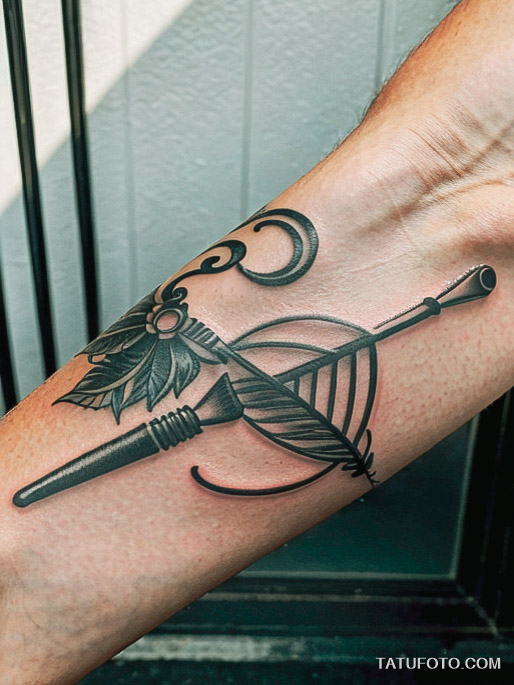 Кулинарные тату шеф-поваров - Realistic tattoo of a whisk and spoon crossed together, tatufoto.com 119