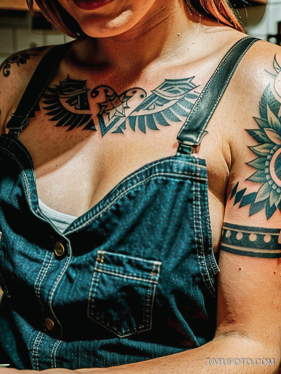 Кулинарные тату шеф-поваров - Stylish chef with a small tattoo of a knife and fork, tatufoto.com 172
