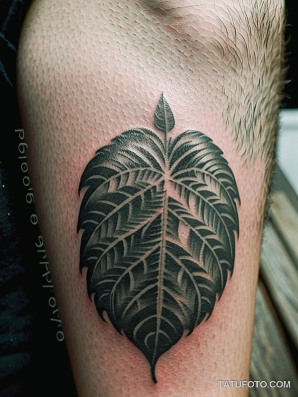 Кулинарные тату шеф-поваров - Tattoo sketch of a tomato with basil leaves, tatufoto.com 547
