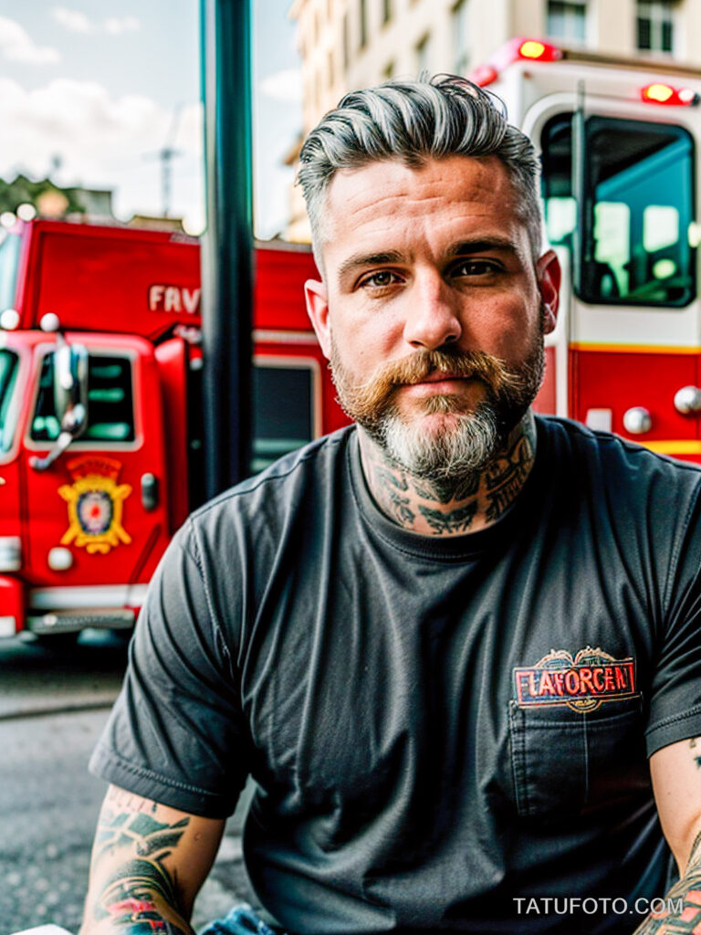 Пожарные с тату и тату рисунки пожарных - Firefighters with tattoos - tatufoto.com -19