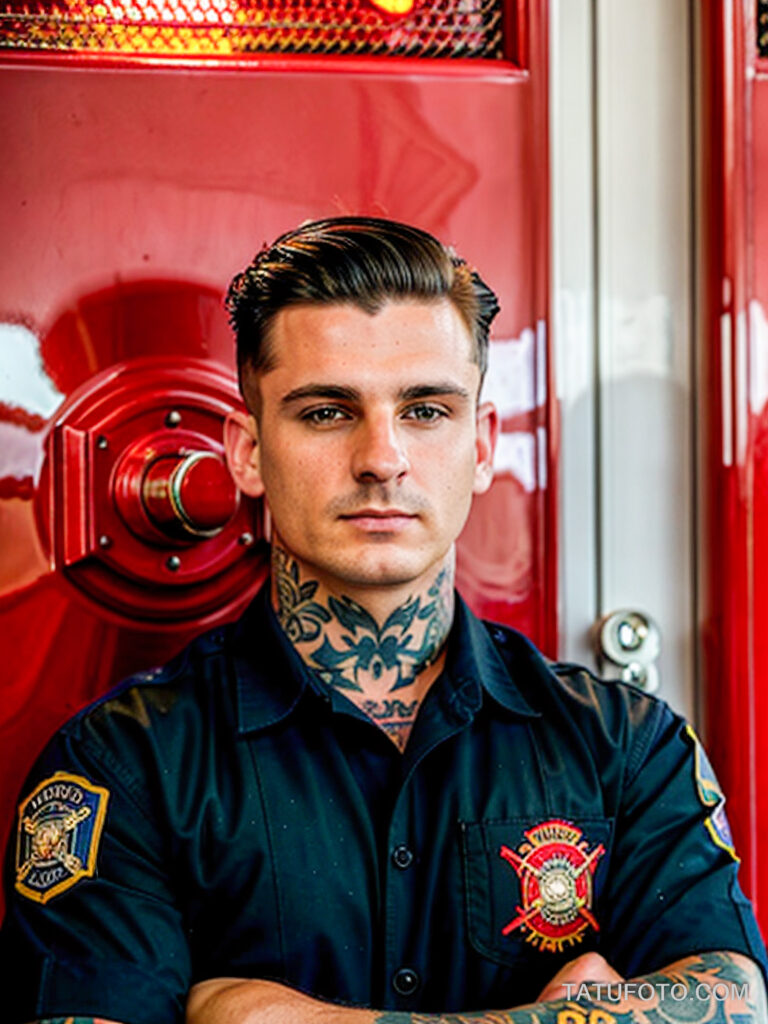 Пожарные с тату и тату рисунки пожарных - Firefighters with tattoos - tatufoto.com -273