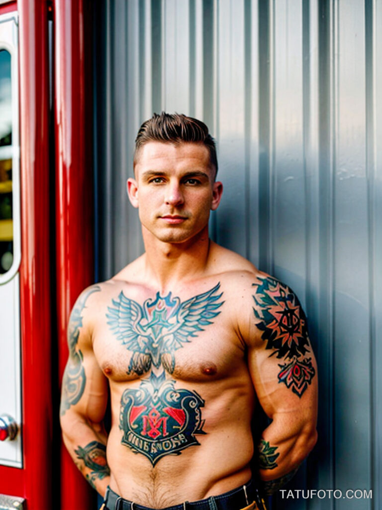 Пожарные с тату и тату рисунки пожарных - Firefighters with tattoos - tatufoto.com -275