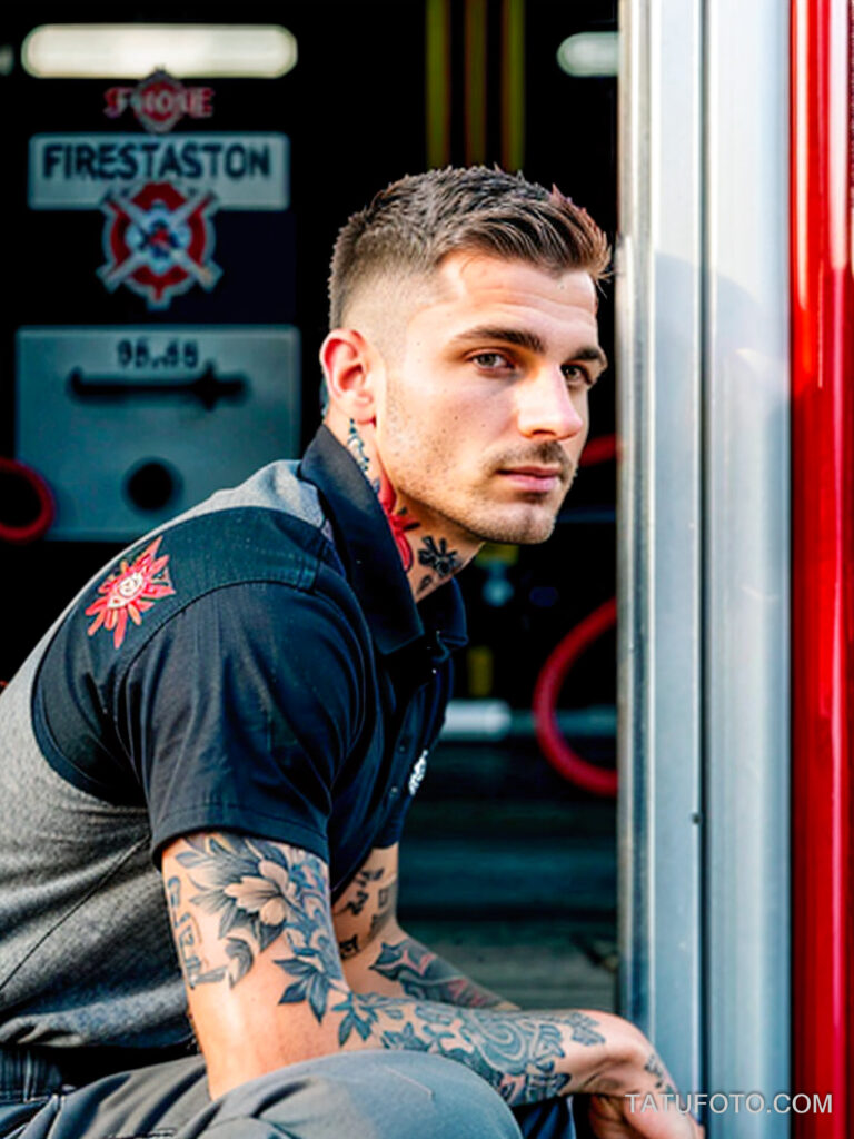 Пожарные с тату и тату рисунки пожарных - Firefighters with tattoos - tatufoto.com -327