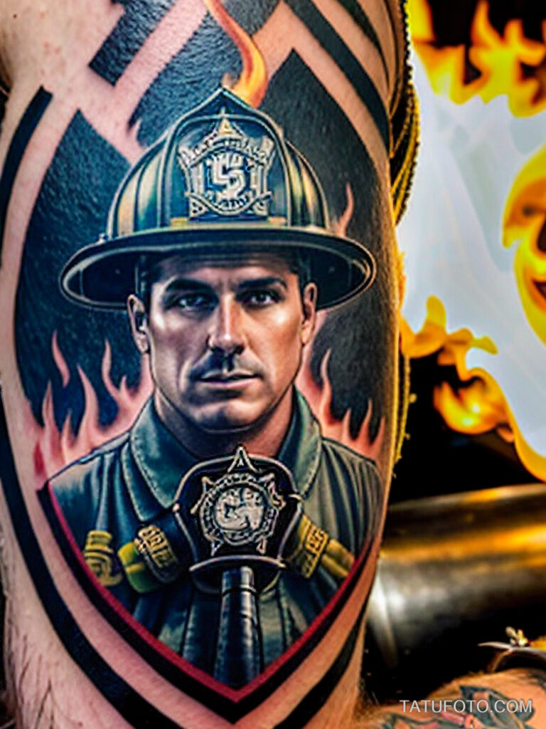 Пожарные с тату и тату рисунки пожарных - Firefighters with tattoos - tatufoto.com -329
