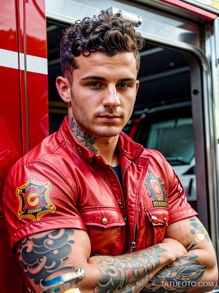 Пожарные с тату и тату рисунки пожарных - Firefighters with tattoos - tatufoto.com -376