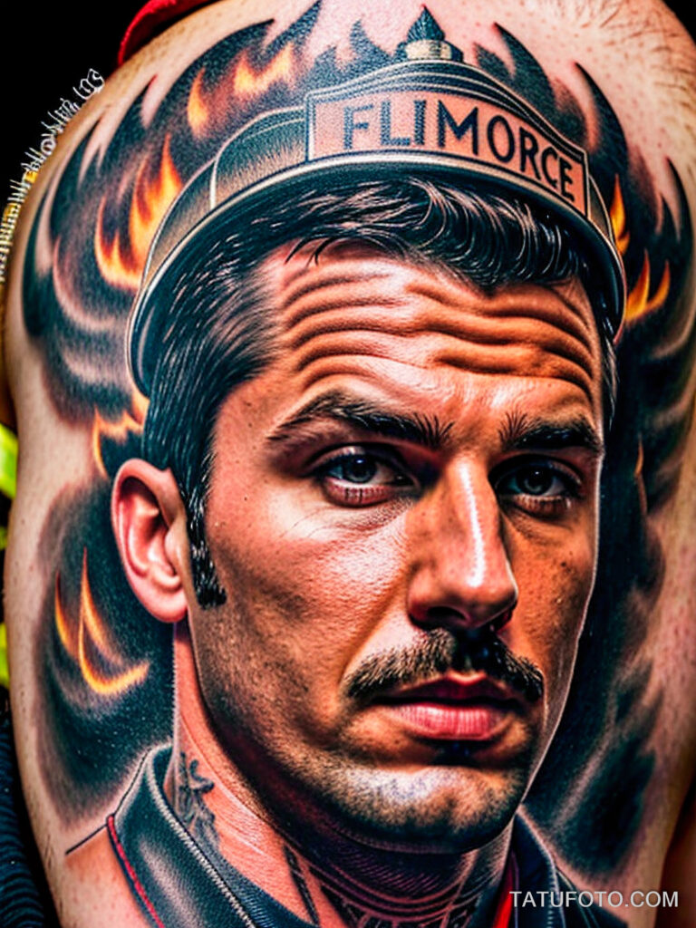 Пожарные с тату и тату рисунки пожарных - Firefighters with tattoos - tatufoto.com -40