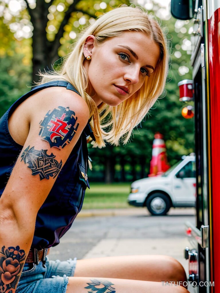 Пожарные с тату и тату рисунки пожарных - Firefighters with tattoos - tatufoto.com -400