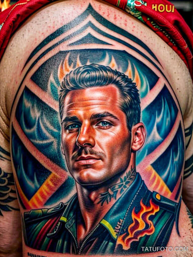 Пожарные с тату и тату рисунки пожарных - Firefighters with tattoos - tatufoto.com -447