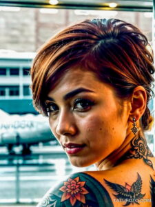 Тату стюардесс - Tattoos of stewardesses and flight attendants - 006 - tatufoto.com 06112024