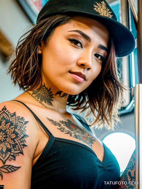 Тату стюардесс - Tattoos of stewardesses and flight attendants - 025 - tatufoto.com 06112024