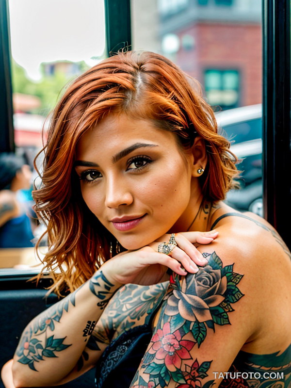 Тату стюардесс - Tattoos of stewardesses and flight attendants - 030 - tatufoto.com 06112024