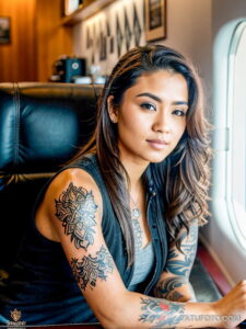 Тату стюардесс - Tattoos of stewardesses and flight attendants - 095 - tatufoto.com 06112024