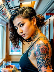Тату стюардесс - Tattoos of stewardesses and flight attendants - 096 - tatufoto.com 06112024