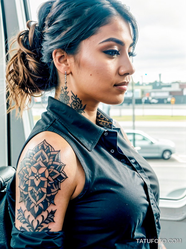 Тату стюардесс - Tattoos of stewardesses and flight attendants - 157 - tatufoto.com 06112024