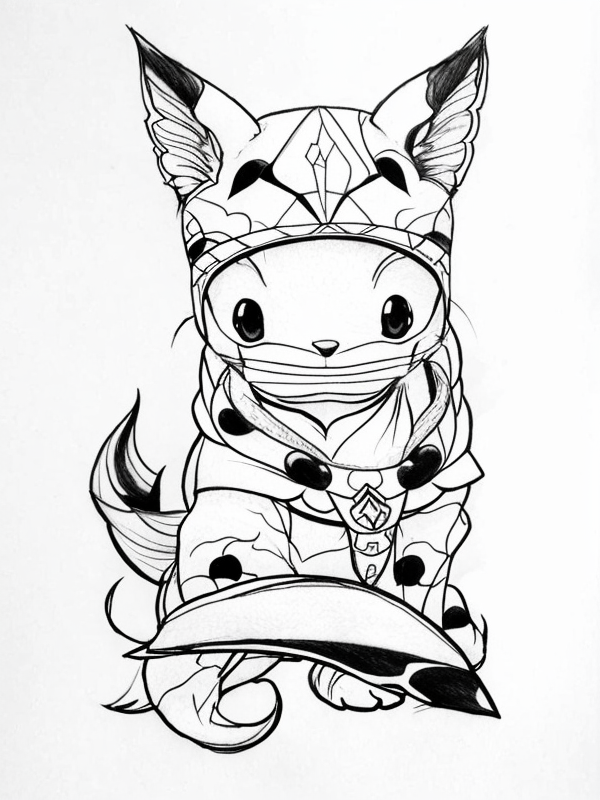 Эскиз тату аниме - Sketch tattoo anime redraw tattoo sketches on a white sheet into a highly detailed Anime tattoo sketch, with intricate lines, bold outlines, deep sh tatufoto.com 058