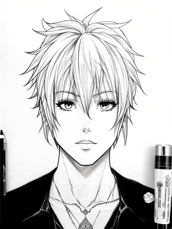 Эскиз тату аниме - Sketch tattoo anime redraw tattoo sketches on a white sheet into a highly detailed Anime tattoo sketch, with intricate lines, bold outlines, deep sh tatufoto.com 263