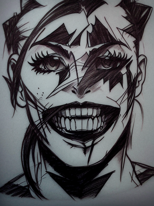 Эскиз тату аниме - Sketch tattoo anime redraw tattoo sketches on a white sheet into a sketchy Anime tattoo sketch, with rough, unfinished lines, quick pencil shading, tatufoto.com 139