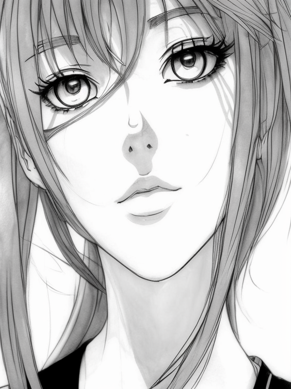 Эскиз тату аниме - Sketch tattoo anime redraw tattoo sketches on a white sheet into a surreal Anime tattoo sketch, with fluid lines, abstract shapes, dreamlike atmosph tatufoto.com 388