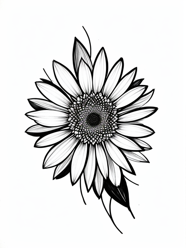 Эскизы татуировки Астра - Astra Tattoo Sketches redraw tattoo sketches on a white sheet into a bold and graphic aster tattoo sketch, with thick black lines, high contrast shadi tatufoto.com 016