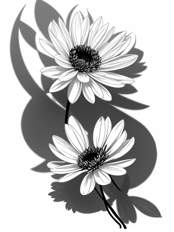 Эскизы татуировки Астра - Astra Tattoo Sketches redraw tattoo sketches on a white sheet into a bold and graphic aster tattoo sketch, with thick black lines, high contrast shadi tatufoto.com 026