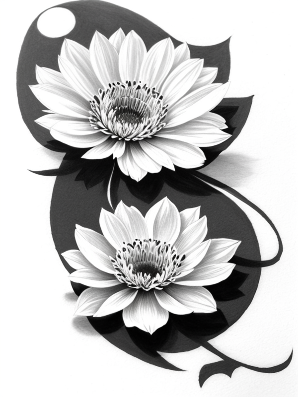 Эскизы татуировки Астра - Astra Tattoo Sketches redraw tattoo sketches on a white sheet into a modern minimalist aster tattoo sketch, using only black ink with simple lines, sh tatufoto.com 034