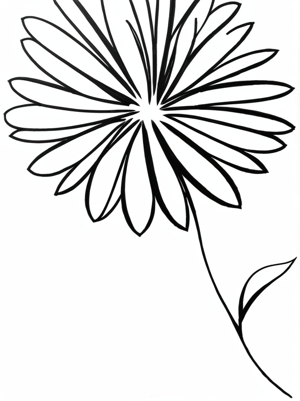 Эскизы татуировки Астра - Astra Tattoo Sketches redraw tattoo sketches on a white sheet into a modern minimalist aster tattoo sketch, using only black ink with simple lines, sh tatufoto.com 327