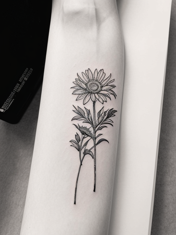 Эскизы татуировки Астра - Astra Tattoo Sketches redraw tattoo sketches on a white sheet into a vintage aster tattoo sketch, with cross-hatching, detailed line work, slightly fa tatufoto.com 085