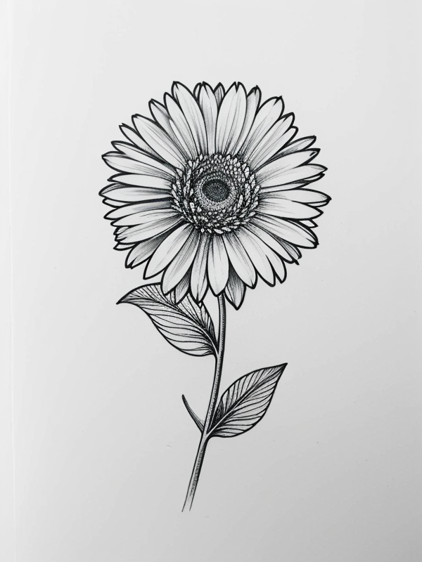 Эскизы татуировки Астра - Astra Tattoo Sketches redraw tattoo sketches on a white sheet into a vintage aster tattoo sketch, with cross-hatching, detailed line work, slightly fa tatufoto.com 105