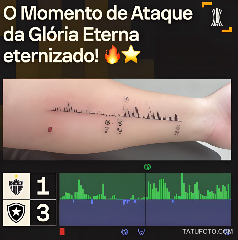 3 Как фанат Ботафого сделал татуировку с графиком атак SofaScore - tatufoto