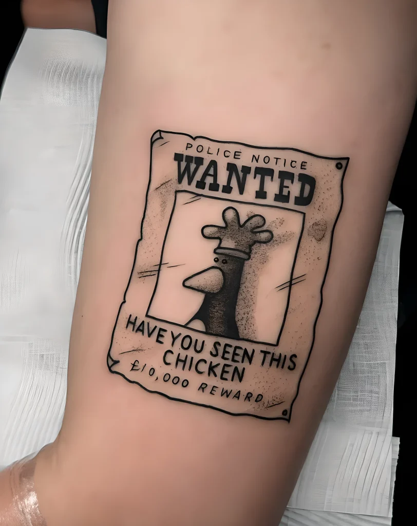 Татуировки с Фезерсом Макгроу из Уоллеса и Громита №03 - tatufoto.com