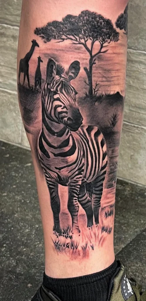 Значение татуировки зебра - пример тату зебра на фото - 114 - фото tatufoto.com