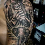 Значение татуировки зебра - пример тату зебра на фото - 129 - фото tatufoto.com