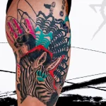 Значение татуировки зебра - пример тату зебра на фото - 144 - фото tatufoto.com