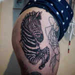 Значение татуировки зебра - пример тату зебра на фото - 148 - фото tatufoto.com
