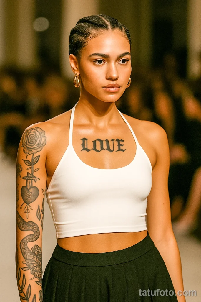Тату на подиуме- как мода заимствует у тату-культуры 2025- 04 - фото tatufoto.com