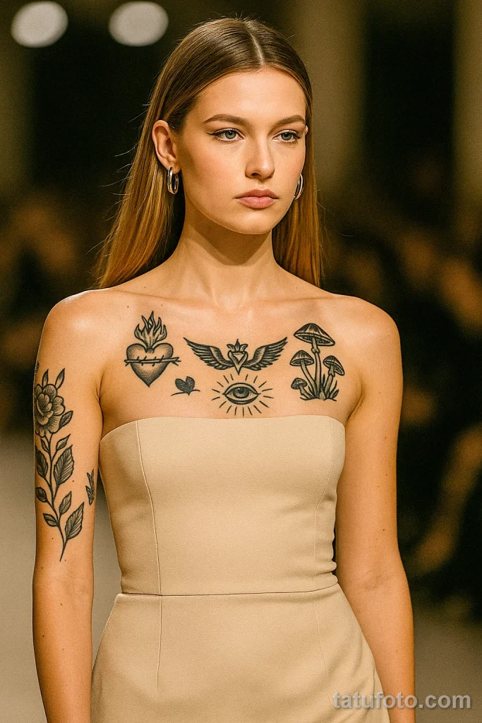 Тату на подиуме- как мода заимствует у тату-культуры 2025- 06 - фото tatufoto.com