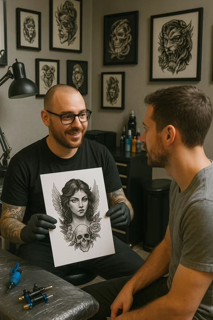 AI Tattoo Consultation №012 Бесплатный сервис генерации тату-эскизов от tatufoto.com