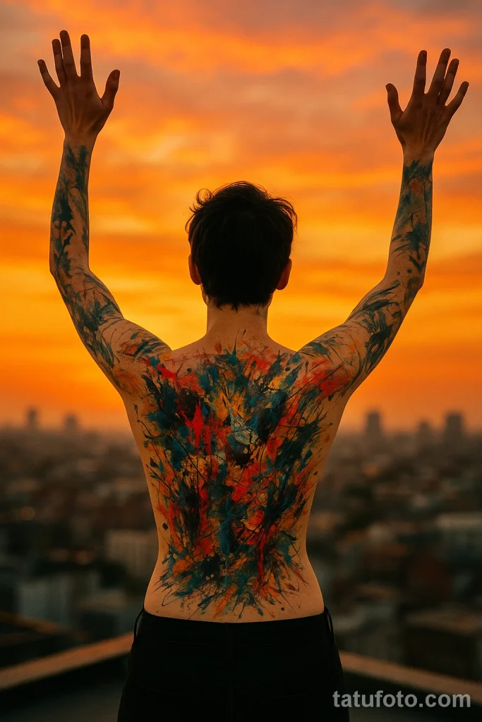 Tattooed Rooftop Freedom №002 Экспериментальные татуировки - tatufoto.com 2025