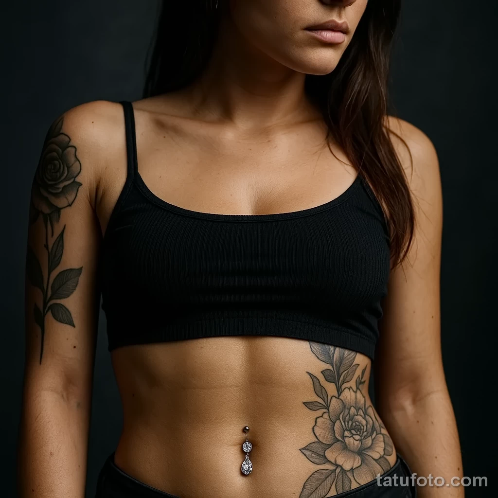 Прокол пупка в Краснодаре- тренд, стиль и шаг к себе №08 - фото tatufoto.com