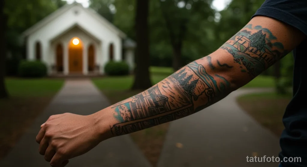 Тату и вера- как быть верующим с татуировкой в церкви №07 - фото tatufoto.com