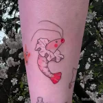 Татуировка с креветкой ко Дню креветок – 10 мая №10 - фото tatufoto.com