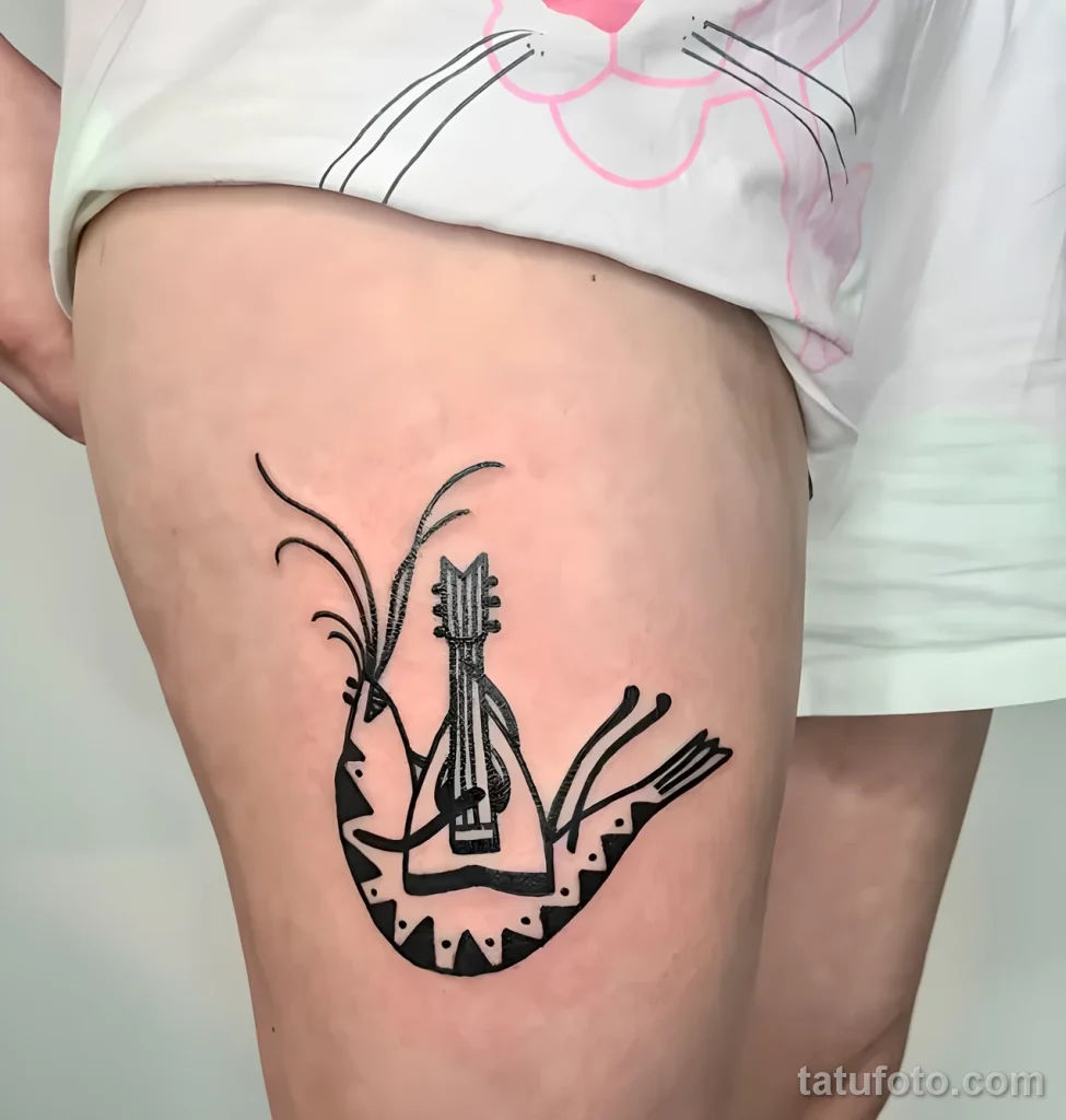 Татуировка с креветкой ко Дню креветок – 10 мая №16 - фото tatufoto.com