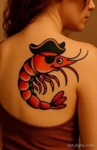 Татуировка с креветкой ко Дню креветок – 10 мая №46 - фото tatufoto.com