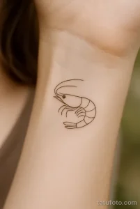 Татуировка с креветкой ко Дню креветок – 10 мая №51 - фото tatufoto.com