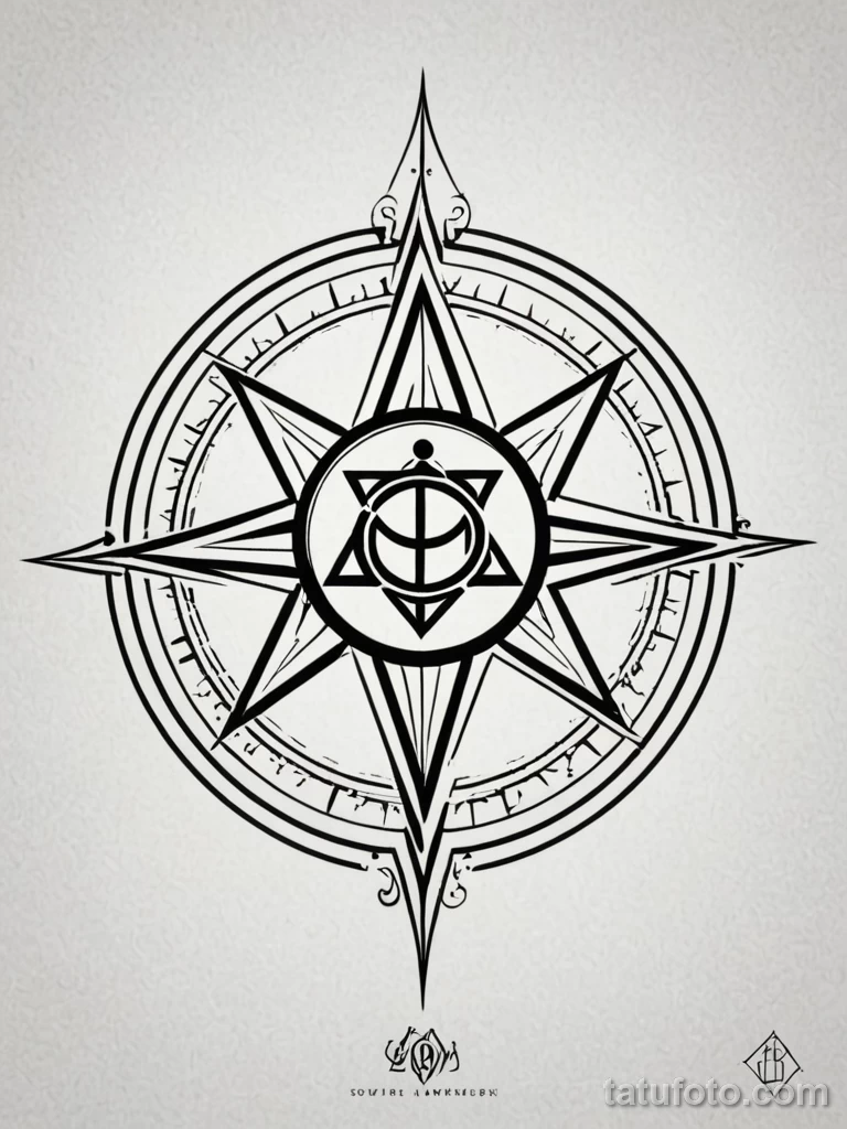 tattoo design, a personal sigil, created from a line of code that is meaningful to the owner, stylized into a magical symbol №138 - tatufoto.com